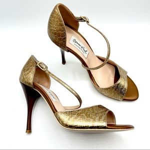 NWT, 🍂COMME IL FAUT, SIZE 38 (US 8), MADE IN ARGENTINA, GOLD/BRONZE TANGO SHOES